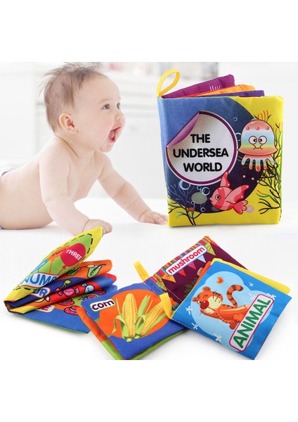 Bebek Ingilizce Kitap Yumuşak Kumaş Kitaplar Hayvanlar Numaraları Kitaplar Erken Eğitim Zeka Gelişimi Bebek Eğitici Oyuncak (Yurt Dışından)