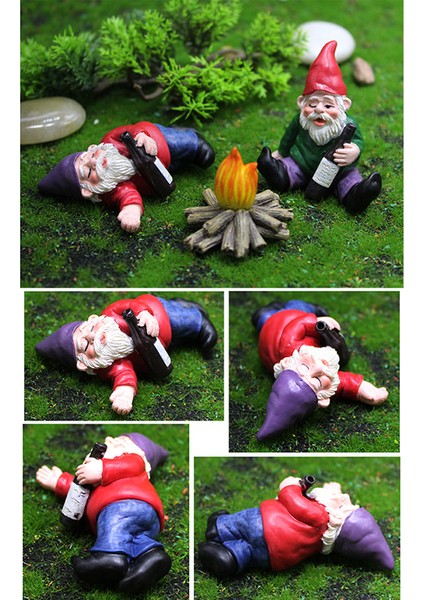 Fairycome Mini Bahçe Gnome Figürleri Reçine Peri Bahçesi Komik Minyatür Cüceler (Yurt Dışından) indirimleri