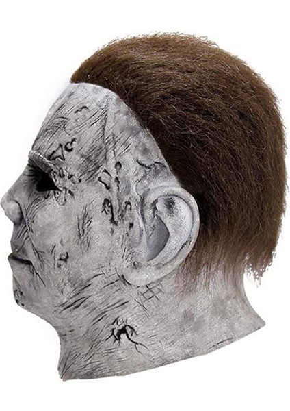 Cadılar Bayramı Michael Myers Maskesi Cosplay Korku Korkunç Cosplay Tam Yüz Lateks Kask Cadılar Bayramı Partisi Kostüm Sahne (Yurt Dışından)