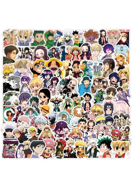 100 Adet/paket Titan Tek Parça Japon Anime Karışık Çıkartmalar Naruto Demon Slayer (Yurt Dışından)