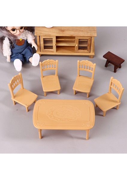 1:12 Dollhouse Minyatür Yemek Masası Sandalye Seti Bebek Evi Mutfak Dekoru Oyuncak Cologo (Yurt Dışından) modelleri