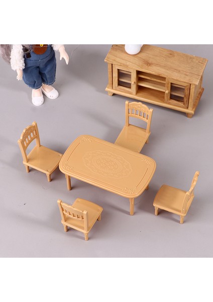1:12 Dollhouse Minyatür Yemek Masası Sandalye Seti Bebek Evi Mutfak Dekoru Oyuncak Cologo (Yurt Dışından) fırsatları