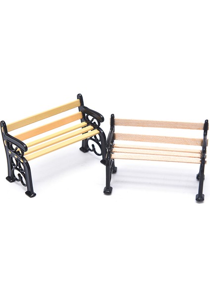Dollhouse Park Ahşap Metal Bank Mobilya Oyuncaklar Peri Bahçe Mini Avlu Dekor (Yurt Dışından) fiyatları