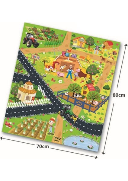 80X70CM Şehir Trafik Düzeni Dokunmamış Kumaş Bebek Halısı Emekleme Mat Oyun Halısı (Yurt Dışından) fırsatları