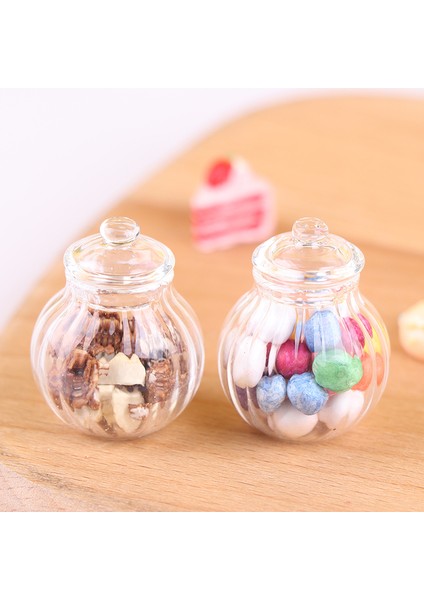 1:12 Dollhouse Minyatür Yuvarlak Cam Şişe Şeker Kavanoz Mini Şeker Şişesi Modeli (Yurt Dışından) fiyatları