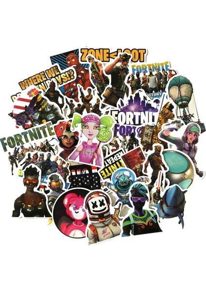 100 Adet Fortnite Oyunu Araba Bavul Bilgisayar Kaykay Çıkartmalar Dekoratif Çıkartma Paster Tarzı: Kale Gecesi (Yurt Dışından)