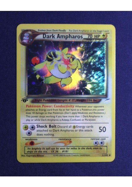 Pokémon Kartları 1. Set Sürümü Folyo Flash Kartlar Neo Revelation Destiny Gym Ampharos Ho-Oh Klasik Oyun Ptcg Gym Challenge'ı Toplayın (Yurt Dışından) fiyatları