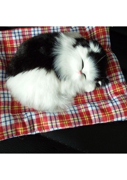Sevimli Doldurulmuş Oyuncaklar Güzel Simülasyon Hayvan Kedi Bebek Peluş Uyuyan Kediler Oyuncak Siyah Kafes (Yurt Dışından) modelleri