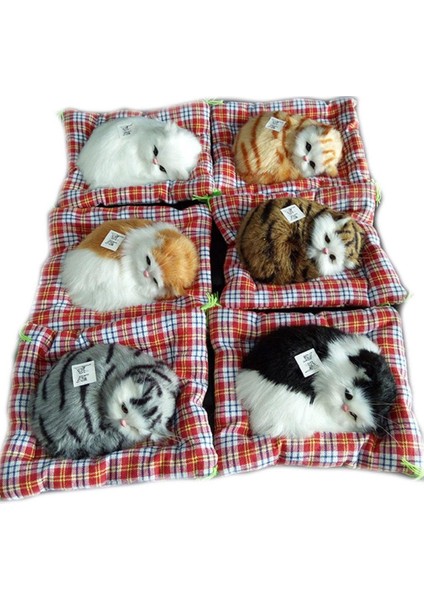 Sevimli Doldurulmuş Oyuncaklar Güzel Simülasyon Hayvan Kedi Bebek Peluş Uyuyan Kediler Oyuncak Siyah Kafes (Yurt Dışından) fırsatları