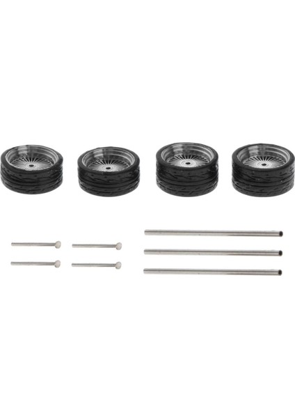 1:64 Ölçekli 11MM Tekerlek Kauçuk Lastikler Kibrit Kutusu Otomobil Araç Parçaları B1 (Yurt Dışından)