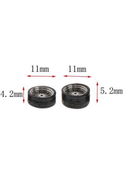 1:64 Ölçekli 11MM Tekerlek Kauçuk Lastikler Kibrit Kutusu Otomobil Araç Parçaları B1 (Yurt Dışından) indirimleri