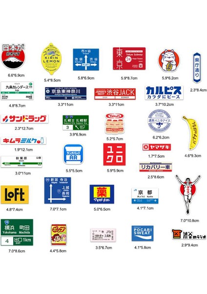 31 Adet/grup Japon Logo Çıkartmaları Dizüstü Buzdolabı Telefon Kaykay Bavul Etiketi (Yurt Dışından) modelleri