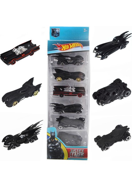 6 Adet Tekerlekler Batman Batmobile Devriye Avengers Justice League Araba Modeli Oyuncak Araç Döküm Hediye Koleksiyonu (Yurt Dışından)