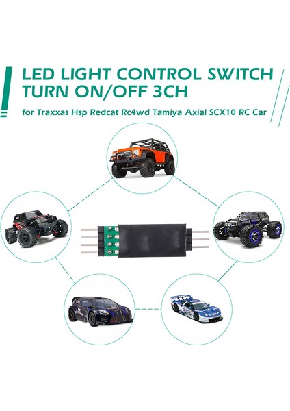 LED Lamba Işığı Kontrol Anahtarı Paneli Sistemi Açma/kapama 3ch Traxxas Hsp Redcat RC4WD Tamiya Eksenel SCX10 D90 Rc Araba Araç (Yurt Dışından)