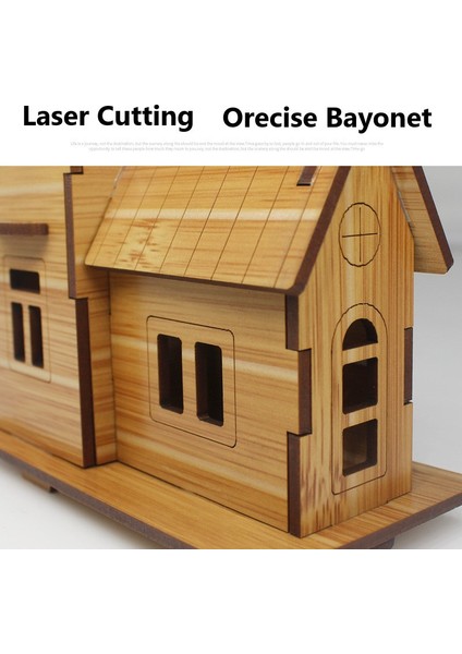 3D Ahşap Yapboz Yapboz Mimari Dıy Ev Villa Çocuk Erkek Kız Eğitici (Yurt Dışından)