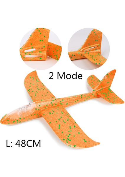 1 ADET-48CM Büyük LED Flaş Köpük Uçak Planör El Atmak Işık-Ataletsel Uçak Eğlenceli Çocuk Oyuncakları Çocuklar Için Hediye-Rastgele Renk (Yurt Dışından)