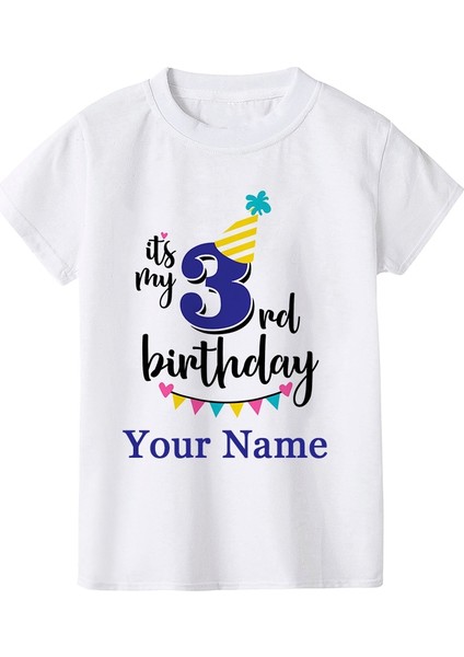 Çocuk Doğum Günü Numarası Adı Karikatür T Gömlek Numarası 1 2 3 4 5 6 7 8 9 Grafik Çocuk Giysileri Çocuk Doğum Günü T-Shirt Komik Hediye (Yurt Dışından)