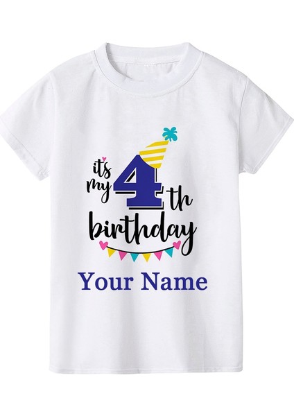 Çocuk Doğum Günü Numarası Adı Karikatür T Gömlek Numarası 1 2 3 4 5 6 7 8 9 Grafik Çocuk Giysileri Çocuk Doğum Günü T-Shirt Komik Hediye (Yurt Dışından)