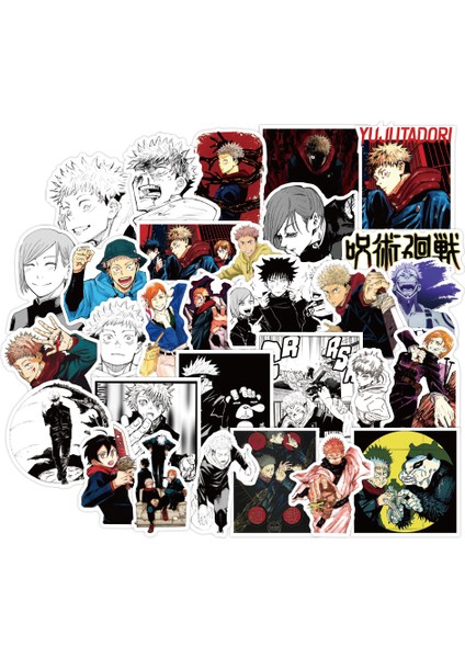50 Adet Jujutsu Kaisen Anime Graffiti Çıkartmalar Dizüstü Kaykay Bisiklet Kaskı Bagaj Motosiklet Su Geçirmez Çıkartması Oyuncak (Yurt Dışından)