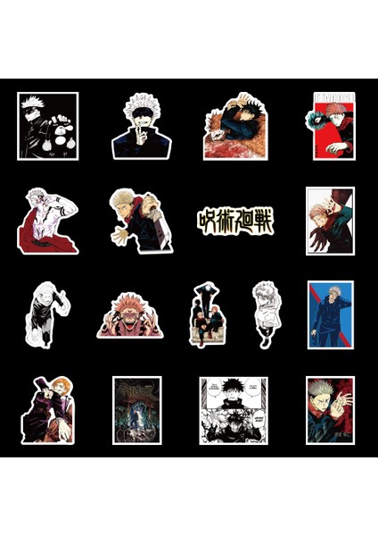 50 Adet Jujutsu Kaisen Anime Graffiti Çıkartmalar Dizüstü Kaykay Bisiklet Kaskı Bagaj Motosiklet Su Geçirmez Çıkartması Oyuncak (Yurt Dışından)
