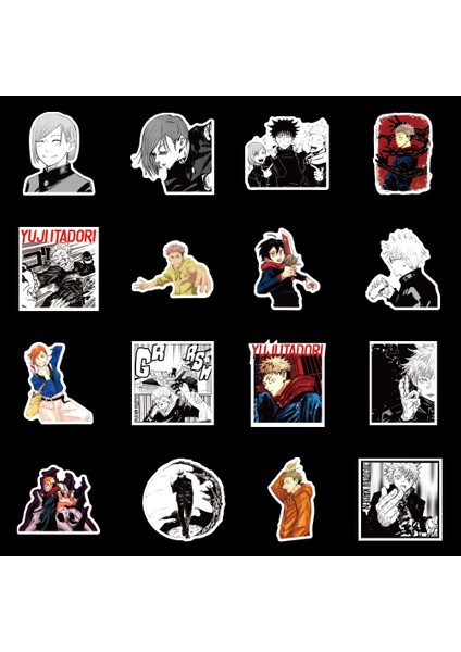 50 Adet Jujutsu Kaisen Anime Graffiti Çıkartmalar Dizüstü Kaykay Bisiklet Kaskı Bagaj Motosiklet Su Geçirmez Çıkartması Oyuncak (Yurt Dışından)