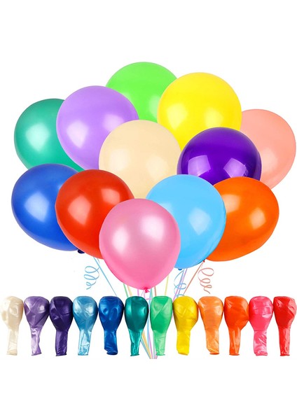 100 Adet Çok Renkli Yuvarlak Inci Balonlar Mini Parlak Gökkuşağı Lateks Balon Balon Bebek Doğum Günü Düğün Mezuniyet Dekor Için (Yurt Dışından)