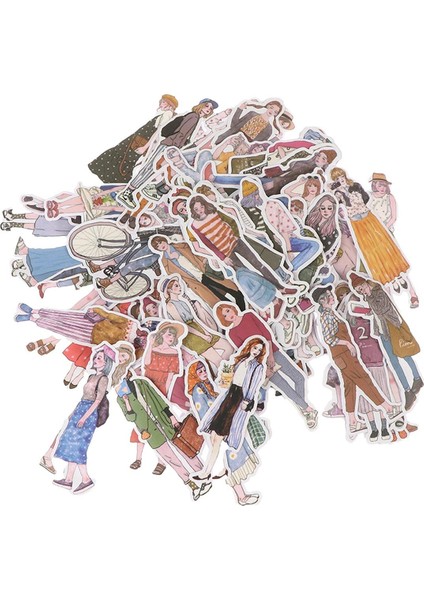 100 Adet/paket Güzel Kızlar Çıkartmalar Scrapbooking El Kitabı Moda Kız Sticker (Yurt Dışından)