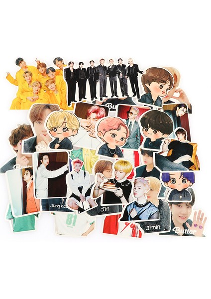 60 Adet Kore Bangtan Boys Bts Etiket Telefon Bavul Dizüstü Kırtasiye Çıkartmalar (Yurt Dışından)