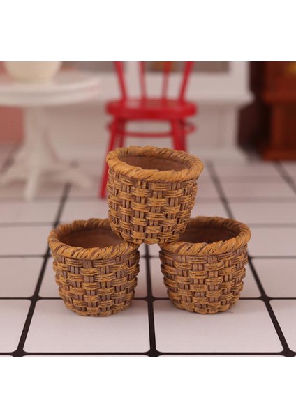Adet 1:12 Dollhouse Minyatür Reçine Sepeti Modeli Bebek Mutfak Aksesuarları Mj (Yurt Dışından) modelleri
