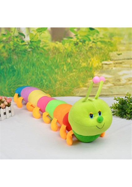 Sevimli Renkli Inchworm Tırtıl Yumuşak Rahat Çocuk Bebek Atmak Yastık Oyuncak (Yurt Dışından)