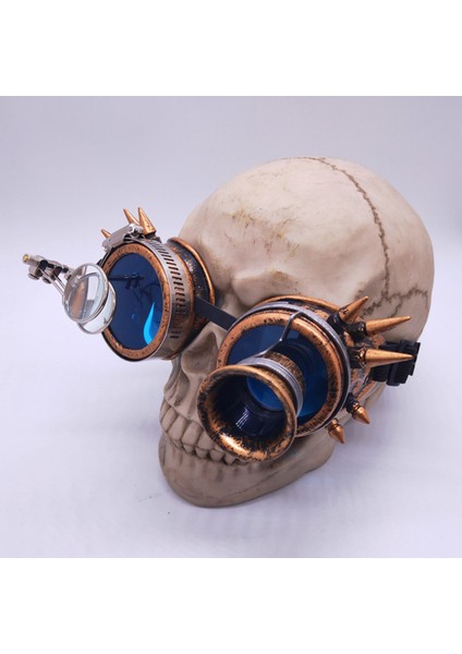 Vintage Steampunk Perçin Güneş Gözlüğü Gözlük Rol Cosplay Cadılar Bayramı Partisi Oyuncak (Yurt Dışından)