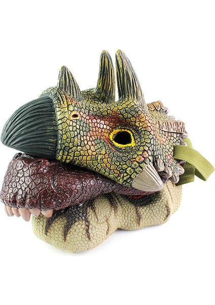 Greenhome Korkunç Rex Triceratops Dinozor Lateks Yüz Maskesi Cadılar Bayramı Cosplay Parti Malzemeleri (Yurt Dışından)