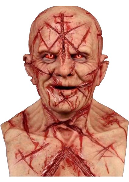 Yüz Kapatma Korkunç Lateks Cadılar Bayramı Korku Ağızsız Uzaylı Yüz Kapatma Şapka Cosplay Prop Parti Için (Yurt Dışından)