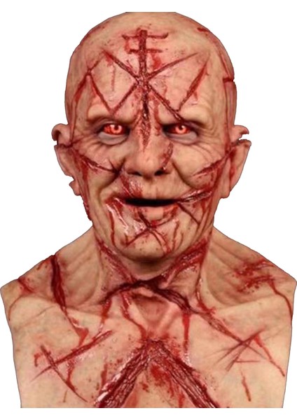 Yüz Kapatma Korkunç Lateks Cadılar Bayramı Korku Ağızsız Uzaylı Yüz Kapatma Şapka Cosplay Prop Parti Için (Yurt Dışından)