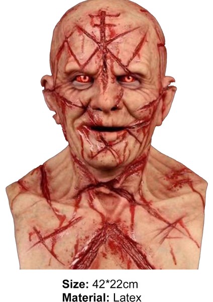 Yüz Kapatma Korkunç Lateks Cadılar Bayramı Korku Ağızsız Uzaylı Yüz Kapatma Şapka Cosplay Prop Parti Için (Yurt Dışından)