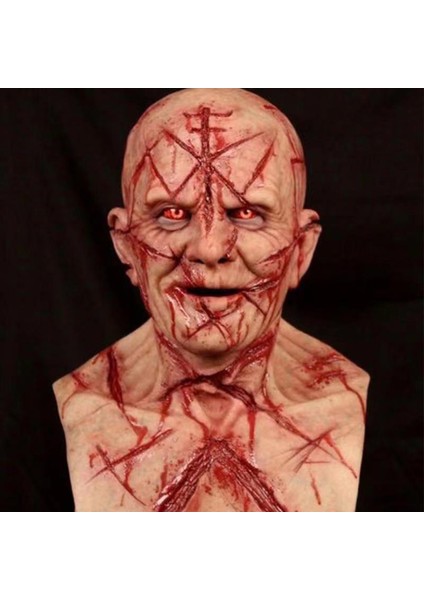 Yüz Kapatma Korkunç Lateks Cadılar Bayramı Korku Ağızsız Uzaylı Yüz Kapatma Şapka Cosplay Prop Parti Için (Yurt Dışından)