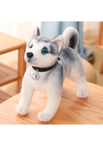 Childrenworld Köpek Doldurulmuş Oyuncak Gerçekçi Şekil Sevimli Husky Köpek Peluş Oyuncaklar (Yurt Dışından)