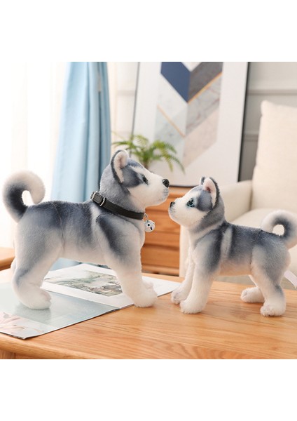 Childrenworld Köpek Doldurulmuş Oyuncak Gerçekçi Şekil Sevimli Husky Köpek Peluş Oyuncaklar (Yurt Dışından) modelleri