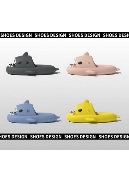 2022 Platform Sevimli Köpekbalığı Terlik Çocuklar Kapalı Banyo Köpekbalığı Slaytlar Çocuk Yaz Ayakkabı Yumuşak Eva Aile Plaj Flip Flop 4.0cm (Yurt Dışından)