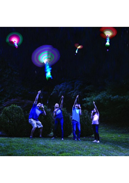 Bambu Yusufçuk Işık Roket Uçan Paraşüt Gökyüzü Ufo Açık Gece Oyunu Oyuncak Çocuk Çocuklar Için (Yurt Dışından)