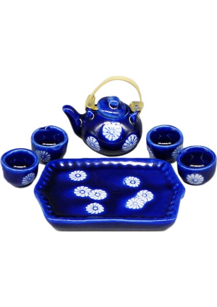 6 Adet/takım Dollhouse Çay Seti Çok Fonksiyonlu Yeniden Kullanılabilir Ölçekli 1:12 Bebek Evi Minyatür Porselen Çay Bardağı Seti Dıy Oyuncaklar Için (Yurt Dışından)