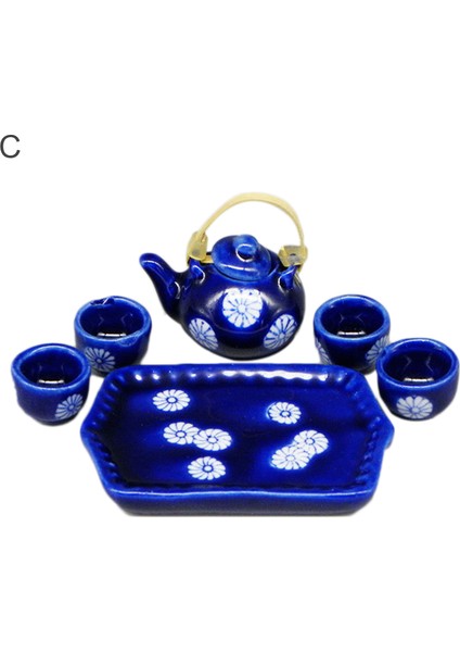 6 Adet/takım Dollhouse Çay Seti Çok Fonksiyonlu Yeniden Kullanılabilir Ölçekli 1:12 Bebek Evi Minyatür Porselen Çay Bardağı Seti Dıy Oyuncaklar Için (Yurt Dışından)