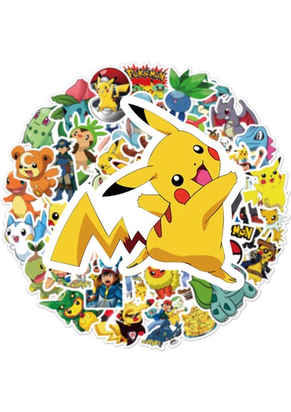 100 Adet Pokemon Pikachu Anime Karikatür Figürü Scooter Bisiklet Karışık Çıkartmalar Yeni (Yurt Dışından)