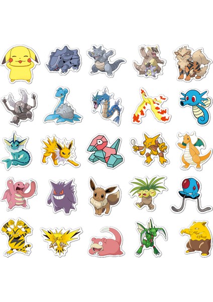 100 Adet Pokemon Pikachu Anime Karikatür Figürü Scooter Bisiklet Karışık Çıkartmalar Yeni (Yurt Dışından)