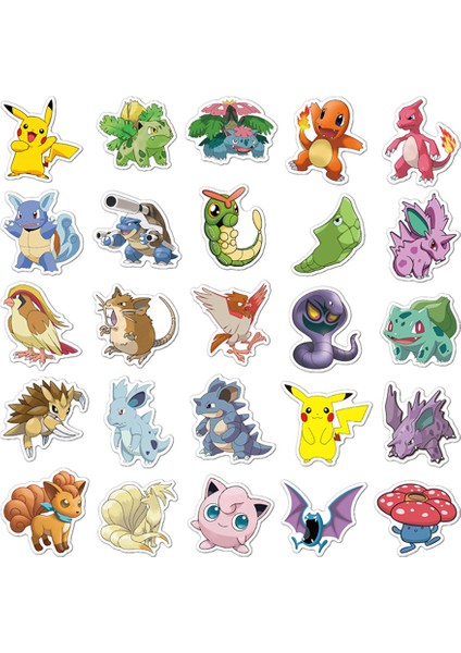 100 Adet Pokemon Pikachu Anime Karikatür Figürü Scooter Bisiklet Karışık Çıkartmalar Yeni (Yurt Dışından)