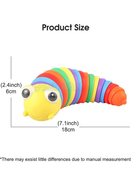 Hellokimi Duyusal Bebek Oyuncakları Gökkuşağı Büküm Tırtıl Interaktif Çok Renkli Bebek Emekleme Oyuncakları Erkek Kız Için 6 Aydan Fazla (Yurt Dışından) fırsatları