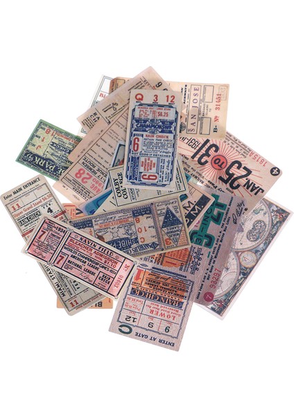 22 Adet/paket Vintage Bilet Çıkartmaları Karalama Defteri Dıy Günlüğü Albümleri Dizüstü Dekor Cologo (Yurt Dışından) fiyatları