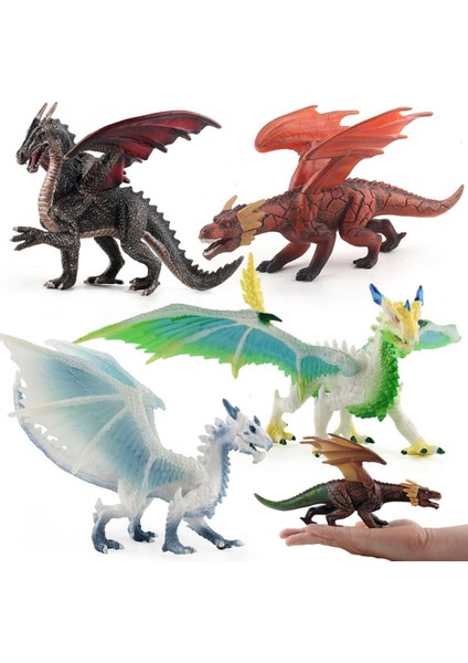 Ha Büyük Ateşli Ejderha Şekil Oyuncak Seti Eğitici Simüle Dinozor Modeli (Yurt Dışından)