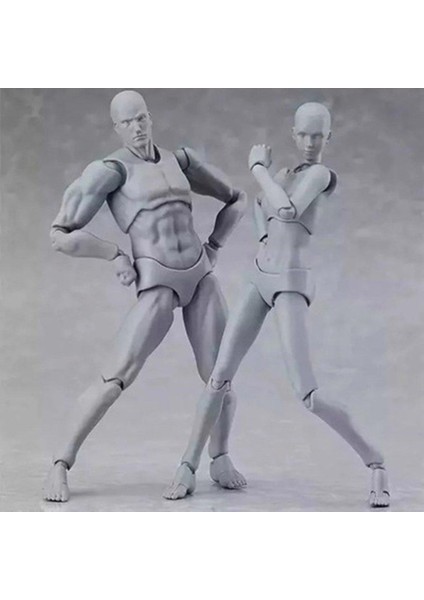 13 cm Erkek Kadın Figma 2.0 Boyama Prop Özelleştirme Eylem Hareketli Şekilli Kalıp Gri (Yurt Dışından)