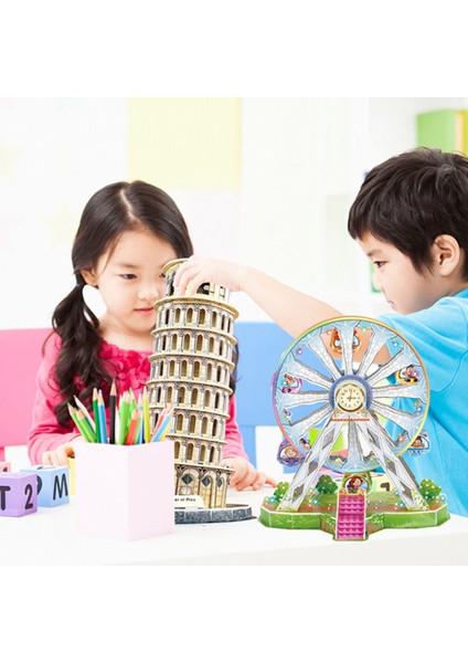 3D Üç Boyutlu Bulmaca Kelime Ünlü Binalar Mimari Bulmaca Çocuklar Yetişkinler Için Eğitim Dıy Oyuncak Hediye Stil: 1 Dubai Yelken Oteli (Yurt Dışından)